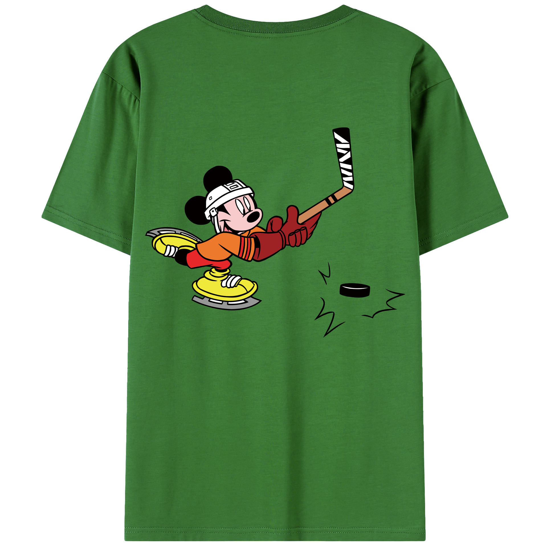 （画像用） ミッキーマウス Mickey Mouse レディース半袖Tシャツ(バックプリント)
